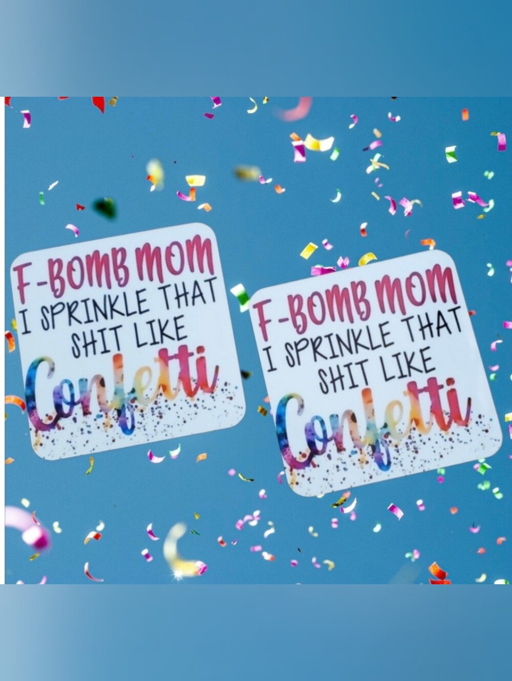 2 Pack F-BOMB MOM Coasters